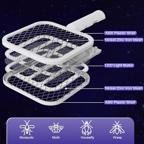 مضرب ناموس 2*1 استخدام يدوي أو ثابت مضيء بالأشعة البنفسجية يعمل بالشحن بيو اس بي