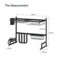 مطبقية معدن غير قابلة للصدأ لتنظيم وتجفيف الأطباق والأواني فوق الحوض