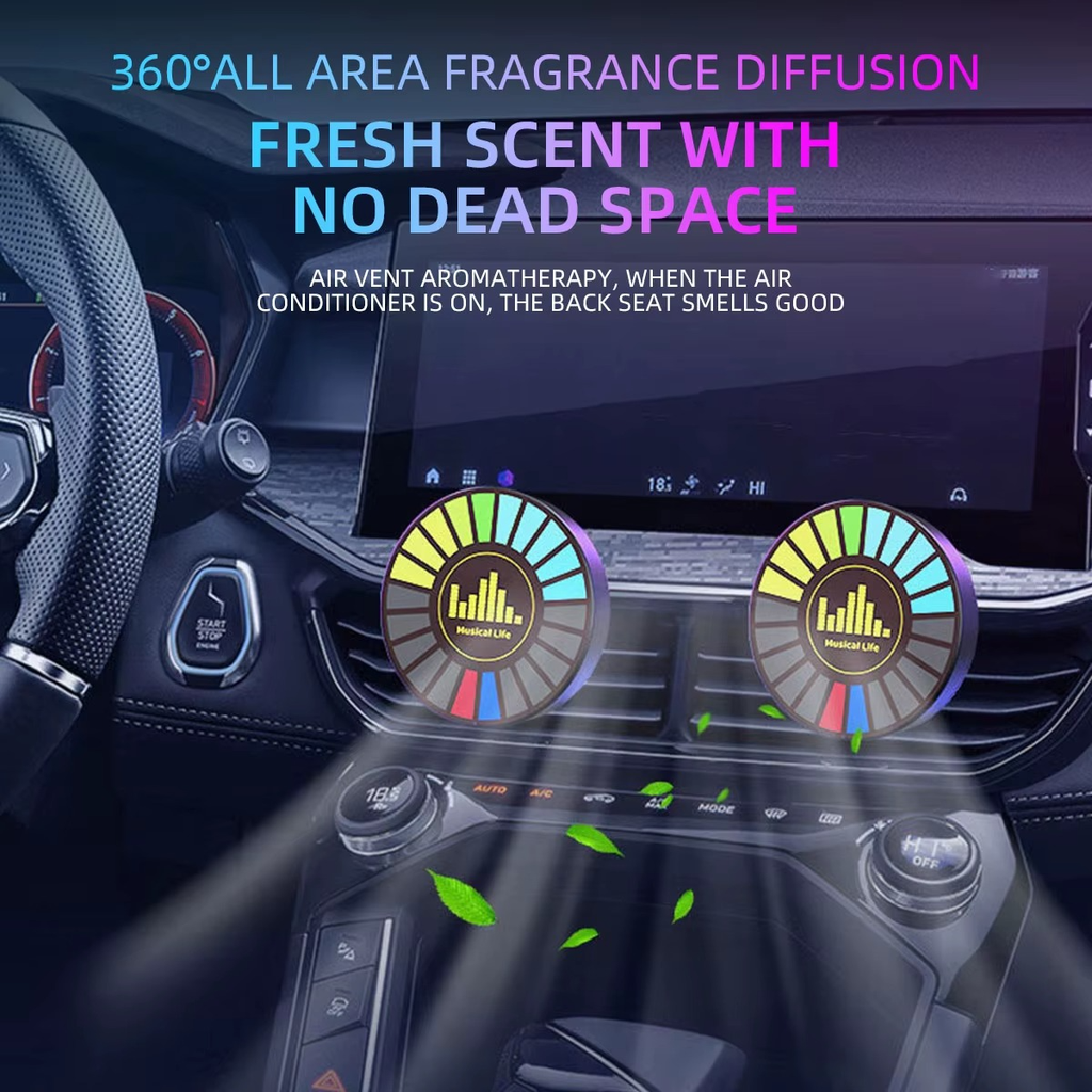 فواحة بإضاءة ار جي بي بايقاع صوتي فعال قابلة لإعادة الشحن بيو اس بي