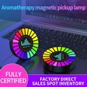 إضاءة ار جي بي بايقاع صوتي مع فواحة_  قابلة لإعادة الشحن بيو اس بي