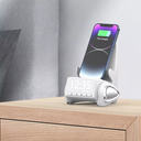 شاحن وايرليس 5 *1بساعة ومنبه وسبيكر بلوتوث مع راديو - قابل للشحن