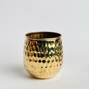 اصيص زرع جولد نحاسي بتصميم مزخرف صناعة يدوية