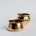 وعاء حامل شموع من النحاس مزخرف للديكور باللون الذهبي - 5 * 9 سم