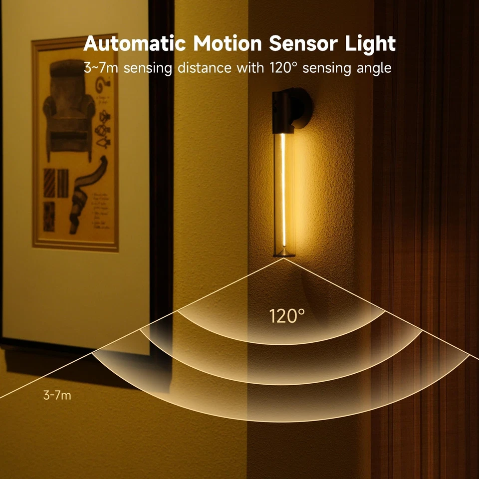 كشاف ليد سينسور مغناطيسي لاضاءة الممرات والسلالم قابل لاعادة الشحن بيو اس بي