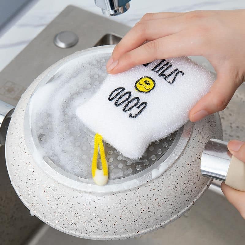 ليفة غسيل صحون اسفنجيه اسمايل طقم ٤ قطع