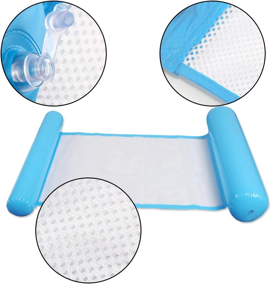 عوامة سرير شبك بمسند رأس قابلة للنفخ -110 سم