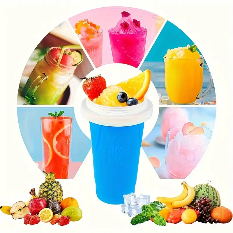 كوب سموزي بطبقة مزدوجة للتجميد السريع للمشروبات والعصائر