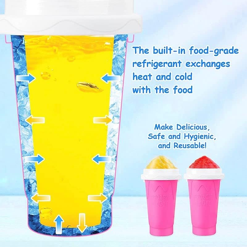 كوب سموزي بطبقة مزدوجة للتجميد السريع للمشروبات والعصائر