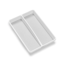 منظم لدرج المطبخ مقسم 2 خانة سيليكون من الداخل لتنظيم المعالق والشوك