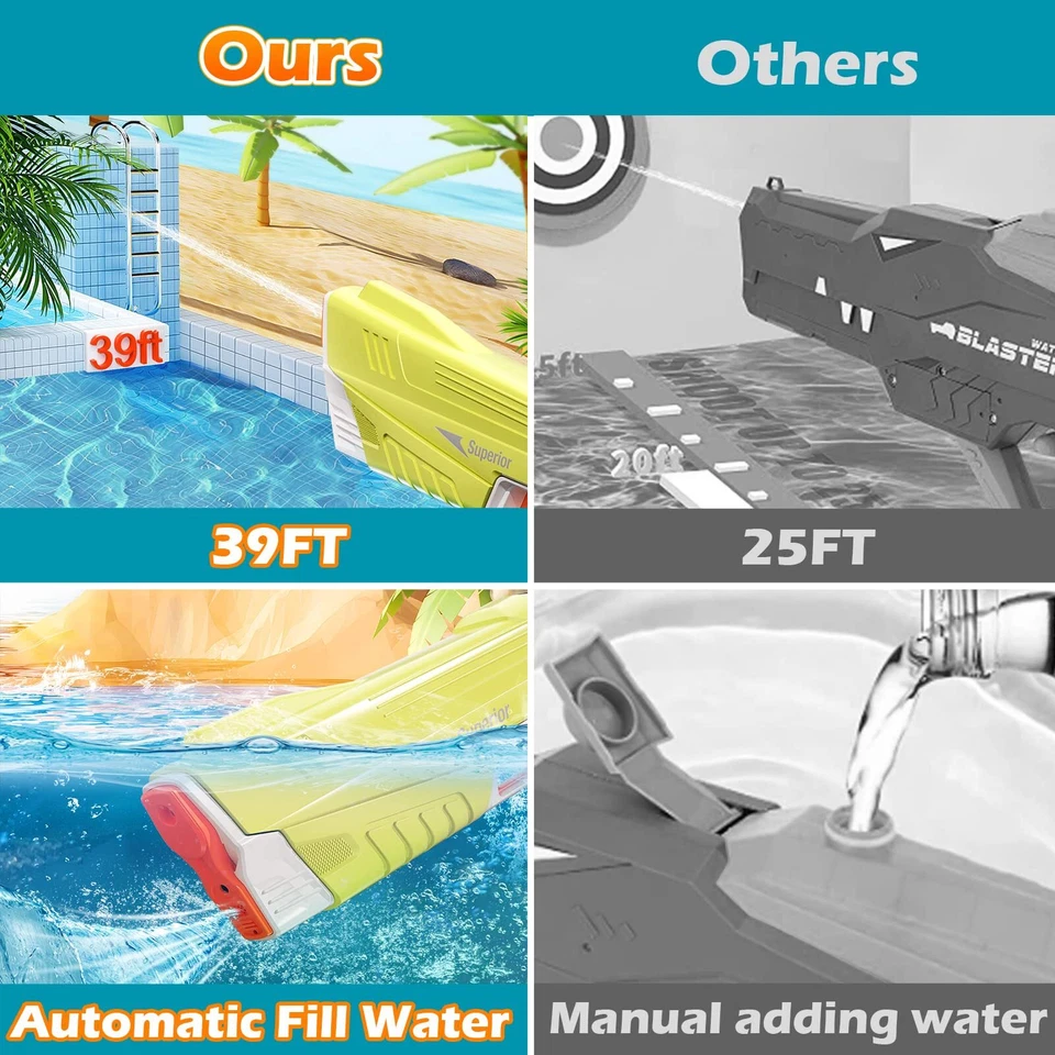 مسدس مياة مزود بخاصية الشفط التلقائي يعمل بالبطارية