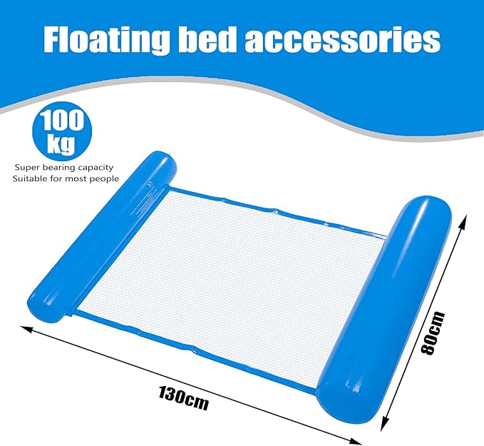 عوامة سرير شبك بمسند رأس قابلة للنفخ -110 سم