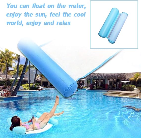 عوامة سرير شبك بمسند رأس قابلة للنفخ -110 سم