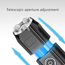 كشاف ميني مع خاصية الزوم القابلة للتعديل ب 4 درجات اضاءاه مختلفة _ مع يو اس بي للشحن