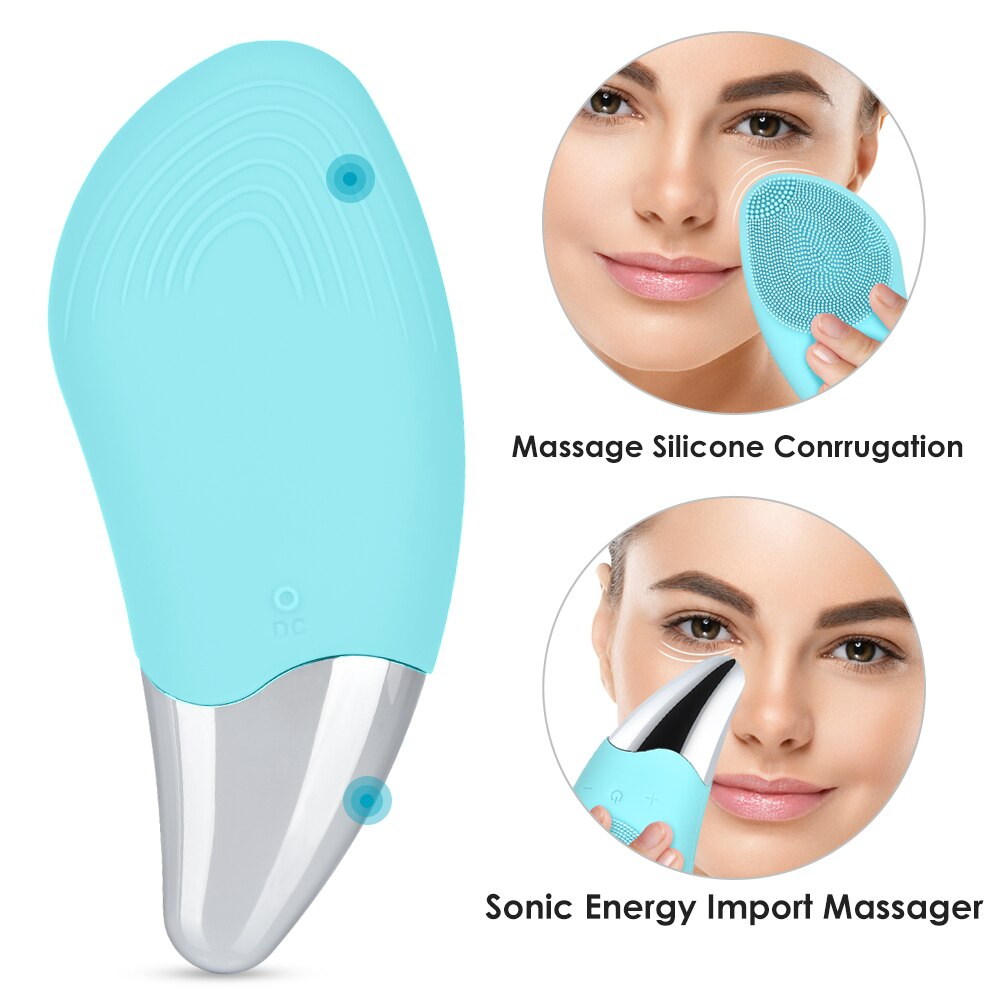 فرشاة سيليكون لتنظيف وتدليك الوجه بعمق تعمل بال يو اس بي