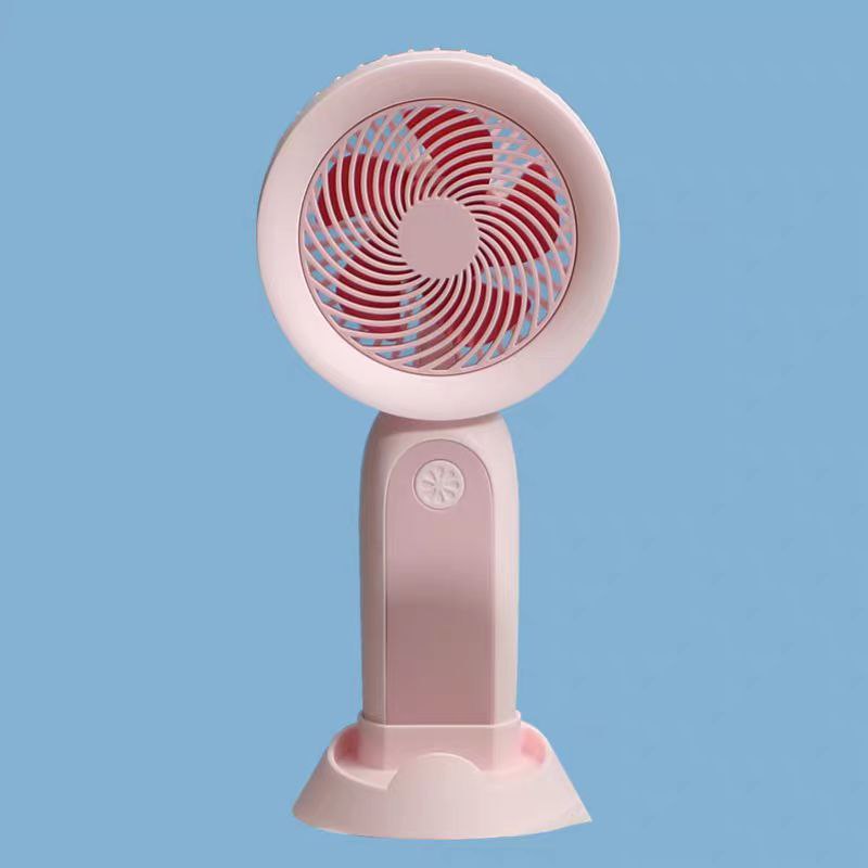 مروحة يد محمولة بضوء ليد وسرعتين _ بيو اس بي للشحن