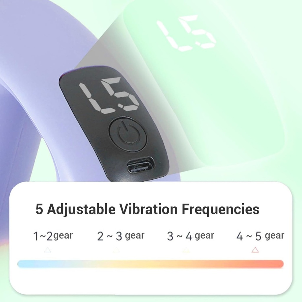 جهاز مساج لتخفيف الألم وتحفيز الدورة الدموية مع 5 مستويات اهتزاز و 3 أوضاع تدليك