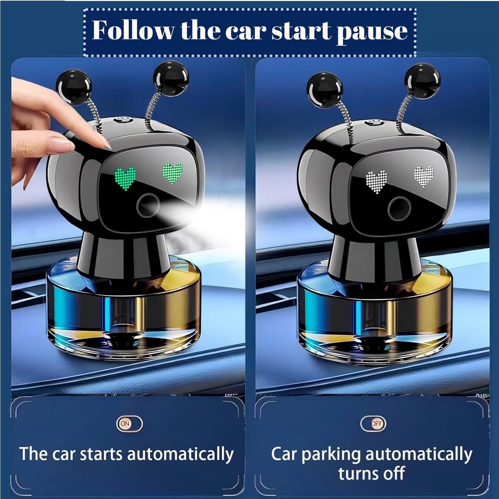 فواحة على شكل روبوت يثبت علي تابلوه السيارة _ بيو اس بي للشحن