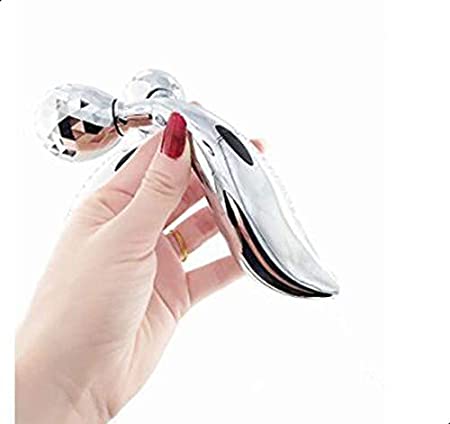 جهاز تدليك أسطواني يدوي ثلاثي الأبعاد للوجه والرقبة من البلاتينيوم