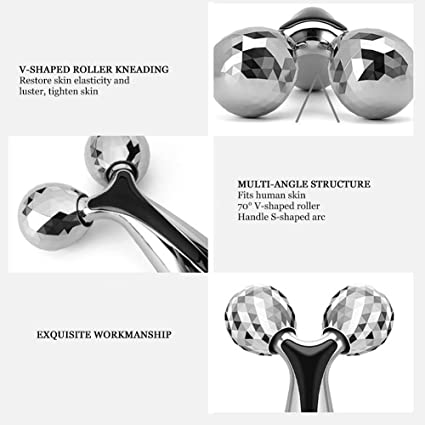 جهاز تدليك أسطواني يدوي ثلاثي الأبعاد للوجه والرقبة من البلاتينيوم