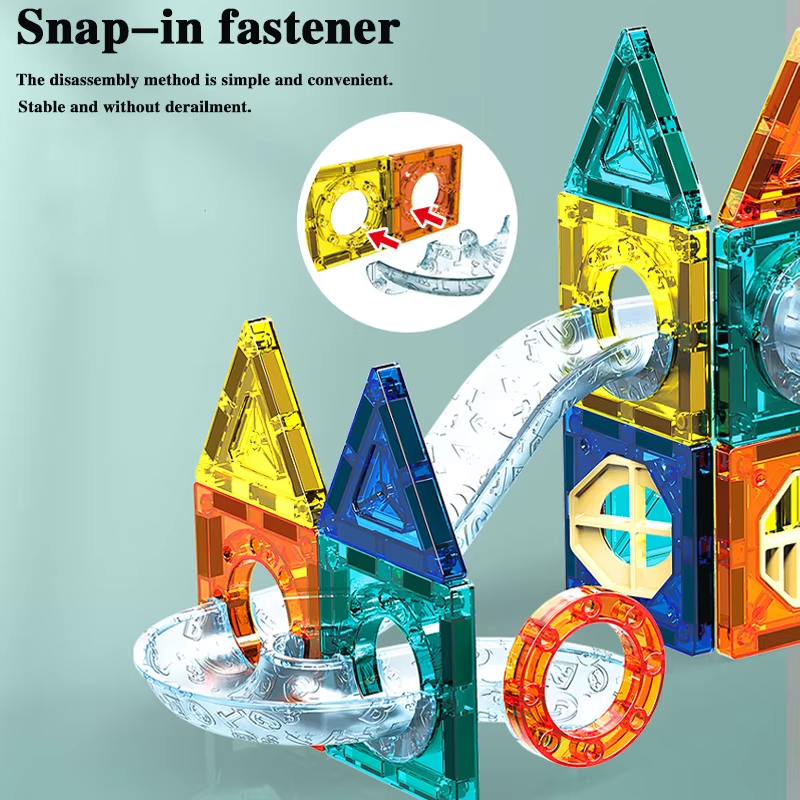 بيت لعبة مكعبات بلاط مغناطيسي للأطفال _ 73 قطعة