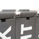 سلة غسيل ثلاثية لفرز الملابس قابلة للطي بعجلات لسهولة الحركة بألوان متعددة