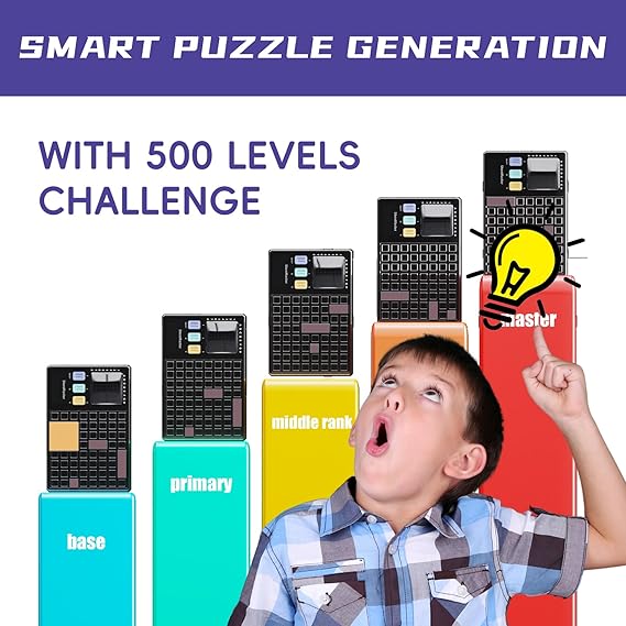 لعبة مطابقة الألغاز الإلكترونية لتطوير التفكير المنطقي – 500+ مستوى