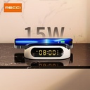 شاحن لاسلكي مع شاشة ساعة رقمية بقوة 15 وات