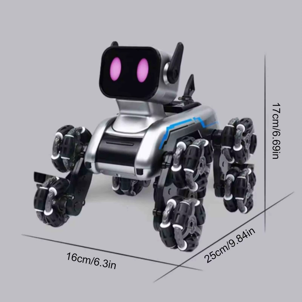 روبوت بتصميم  كلب يدور 360 درجة مع جهاز تحكم عن بعد