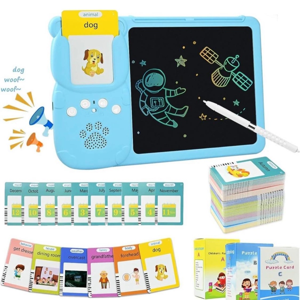 بطاقات تعليمية مع تابلت ناطق باللغة العربية للأطفال 112 بطاقة مع 224 كلمة