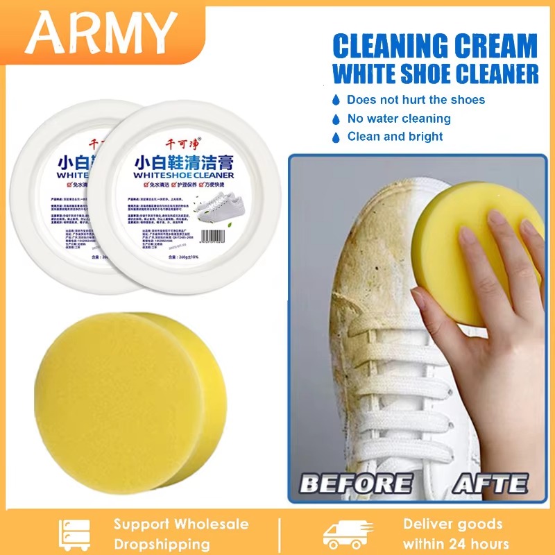 ملمع للأحذية البيضاء الجلد والقماش ومنظف 120جرام