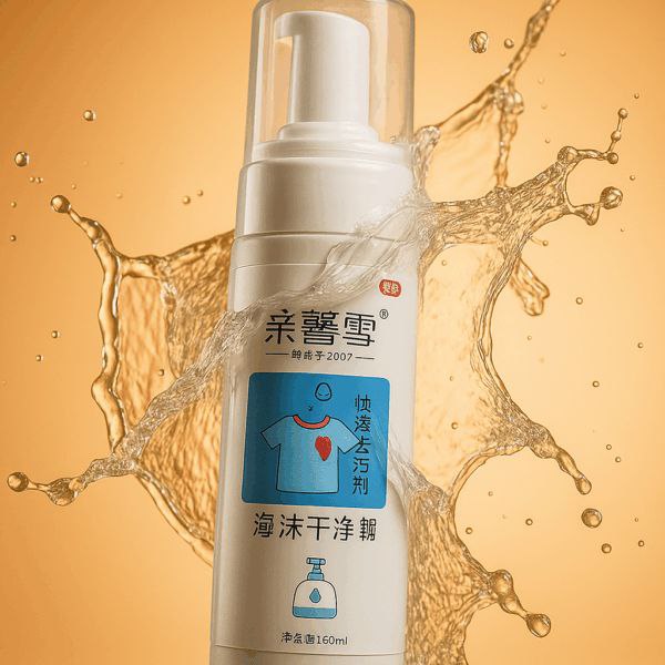 طقم تنظيف (فرشاة بخزانة الصابون + سبراى فوم لإزالة البقع من الملابس)