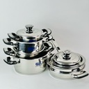 طقم حلل استانلس ستيل للطهي 22 قطعة