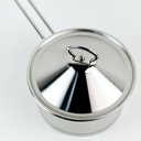 كسرولة استانلس استيل مع غطاء ويد للحمل - مقاس 16 سم - 1.25 لتر