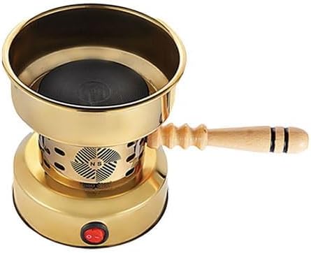 رمالة قهوة كهربائية استانلس ستيل باللون الذهبي