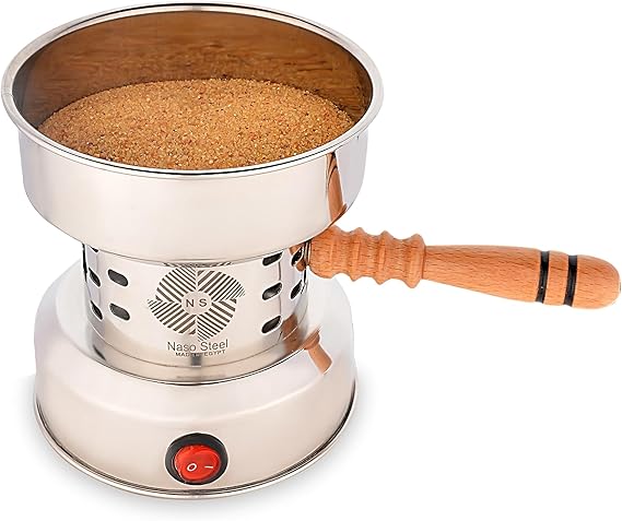 رمالة قهوة كهربائية استانلس ستيل باللون الذهبي