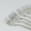 طقم شوك استانليس ستيل للعشاء باللون الفضي 12  قطعة