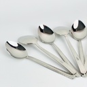 طقم معالق استانليس ستيل 12 قطعة باللون الفضي