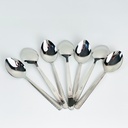 طقم معالق استانليس ستيل 12 قطعة باللون الفضي