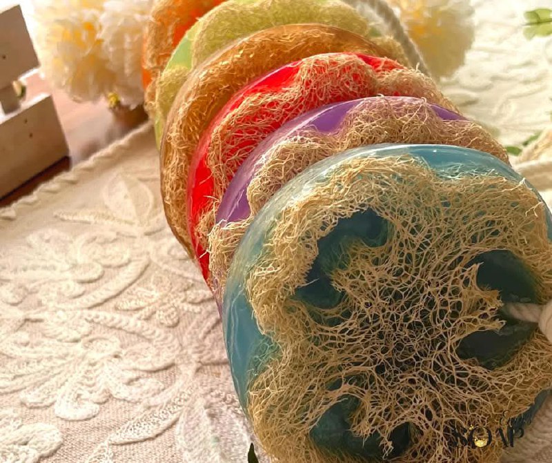 صابونة الليفة العطرية بحبل برائحة البرجموت - 240 جرام