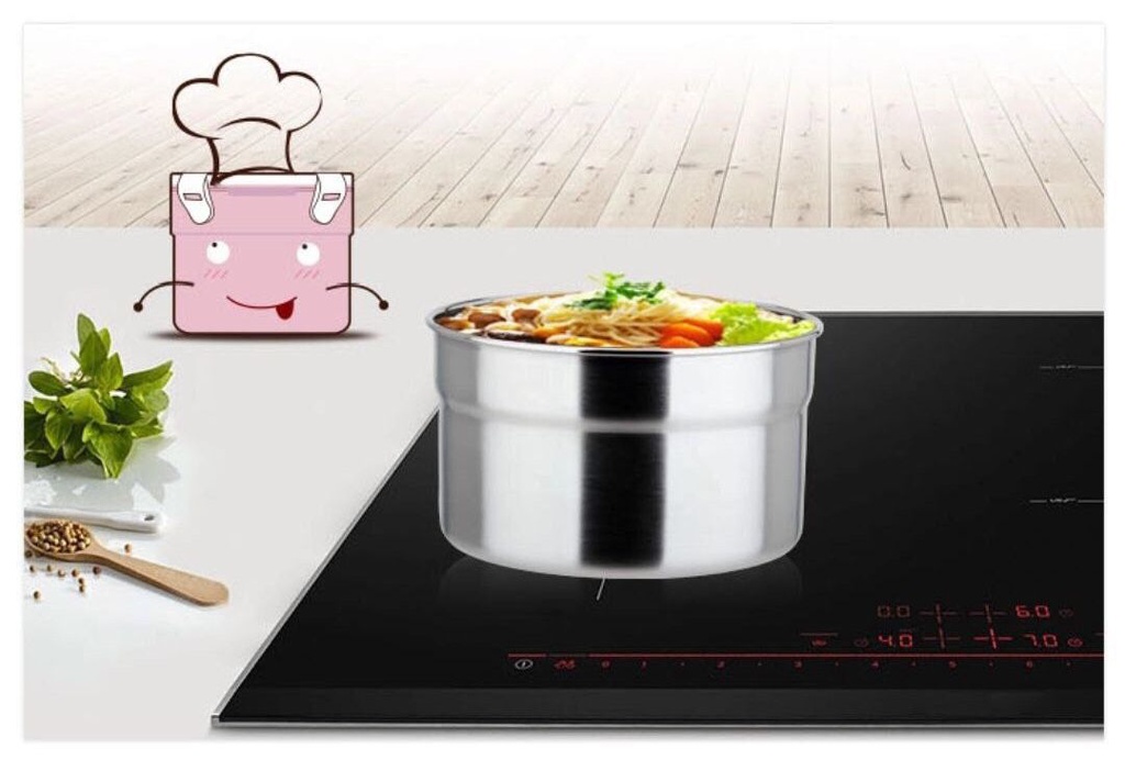 حلةحافظة للطعام من الإستانلس والبلاستيك بألوان كيوت