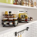 صينية معدنية دوارة متعدد الأستخدامات كالتوابل ومستحضرات التجميل