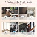 فرشاة كهربائية دوارة للتنظيف 11 * 1 متعددة الاستخدامات