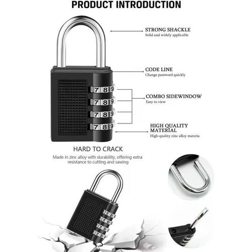قفل أمان برقم سري من 4 أرقام للمنازل وشنط السفر والمكاتب
