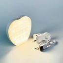 رينج لايت بتصميم تفاحة ب 3 اضاءات مع مشبك للتعليق بيو اس بي للشحن