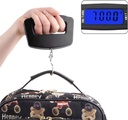 ميزان ديجيتال محمول لوزن شنط السفر بشاشة ليد رقمية مضيئة سهلة القراءة