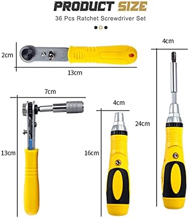 طقم مفكات براغي دقيق 36 قطعة برأس مغناطيسي ومقبض مانع للانزلاق