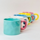 مج بورسلين بتصميم مموج ويد دائرية مناسب لشرب النسكافية والاتيه 350 ملي