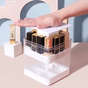 صندوق منظم للميكاب 12 خانة شفاف يفتح بالضغط