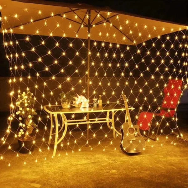 ستارة ليد شبكية بإضاءة ورم مع 9 سرعات تشغيل لتجديد ديكور رمضان