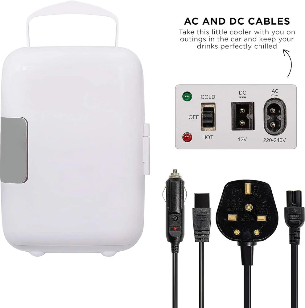 ثلاجة ميني محمولة بسعة 4 لتر للمشروبات للمنزل والسيارة